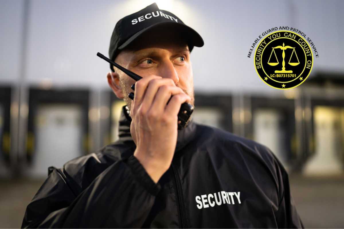  Experienced and vigilant security guard standing on duty,