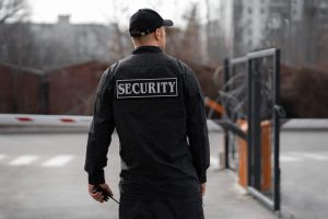 A Security Personnel Guarding the Establishment