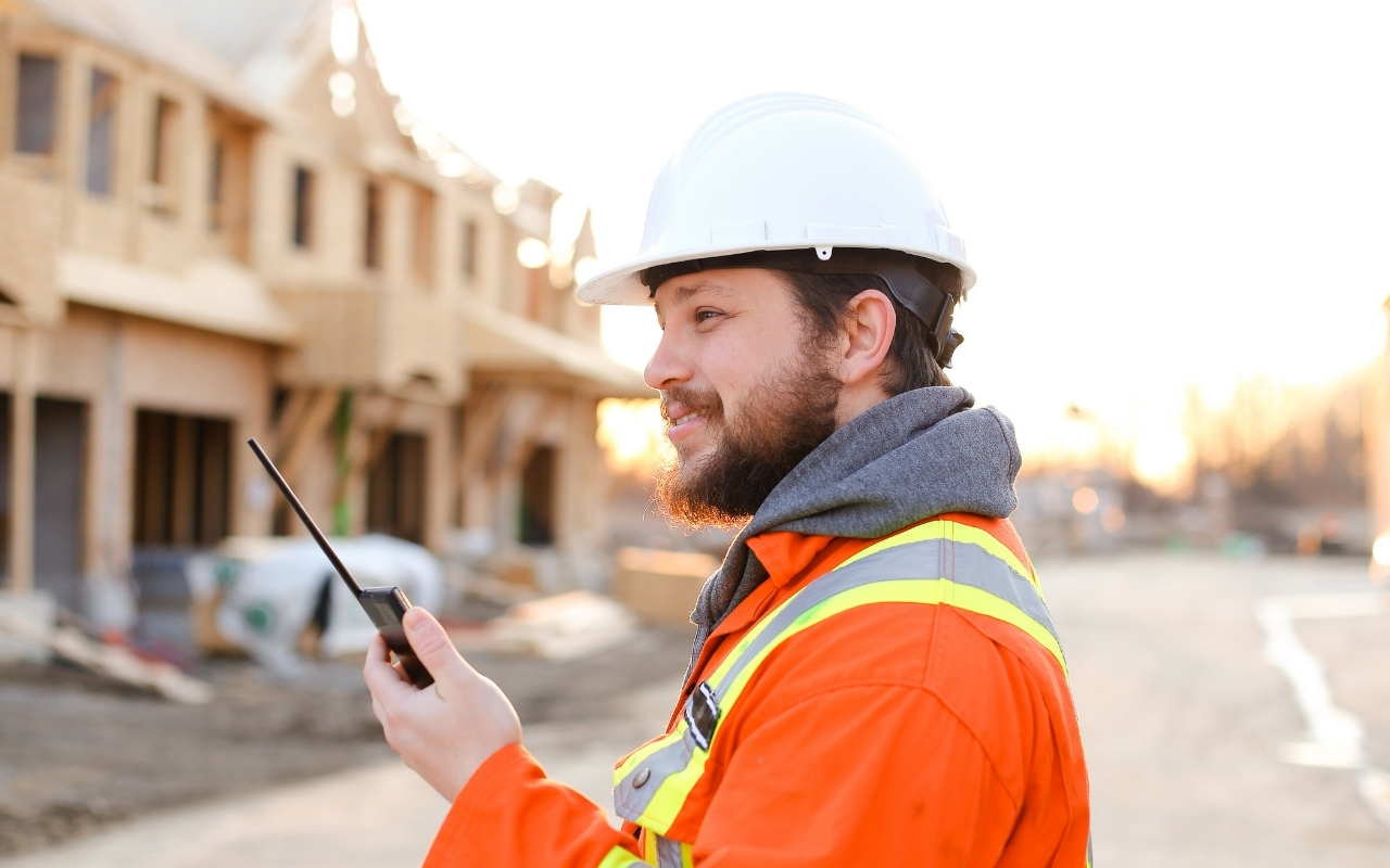 Residential construction guard protecting a Sugar Land housing site
