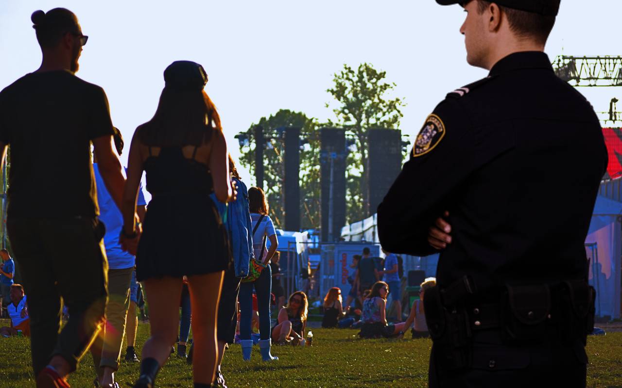 Event security planning team ensuring safety at fall festival in Pearland TX