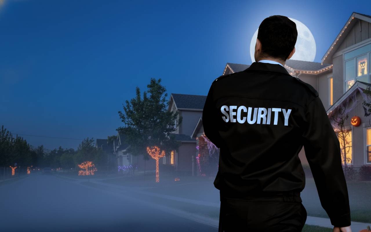 security guards preparing Halloween safety plans in Pearland